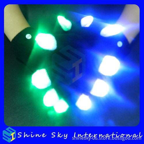 Party Supplies RGB LED Black Gloves Muiticolor Colors Light Show Gloves